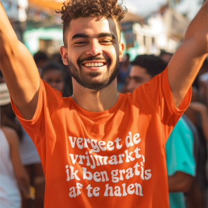 vergeet de vrijmarkt, ik ben gratis af te halen (wit)